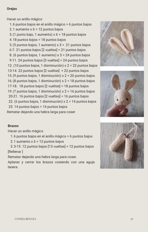 CONEJA RENATA - (la más pedida) -Patrón