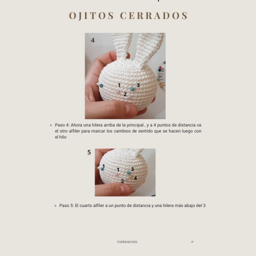 Guía de Expresiones Amigurumis - Cómo hacer LA CARITA tipo PINTEREST