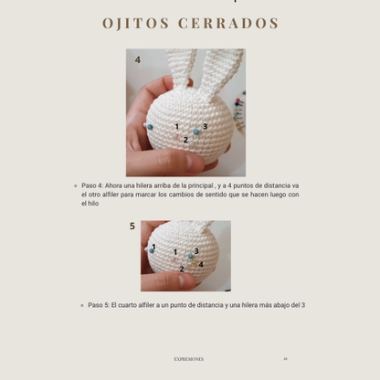 Guía de Expresiones Amigurumis - Cómo hacer LA CARITA tipo PINTEREST