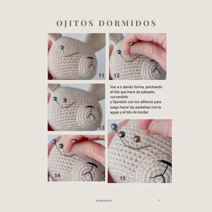 Guía de Expresiones Amigurumis - Cómo hacer LA CARITA tipo PINTEREST