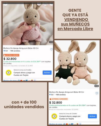 CONEJA RENATA - (la más pedida) -Patrón